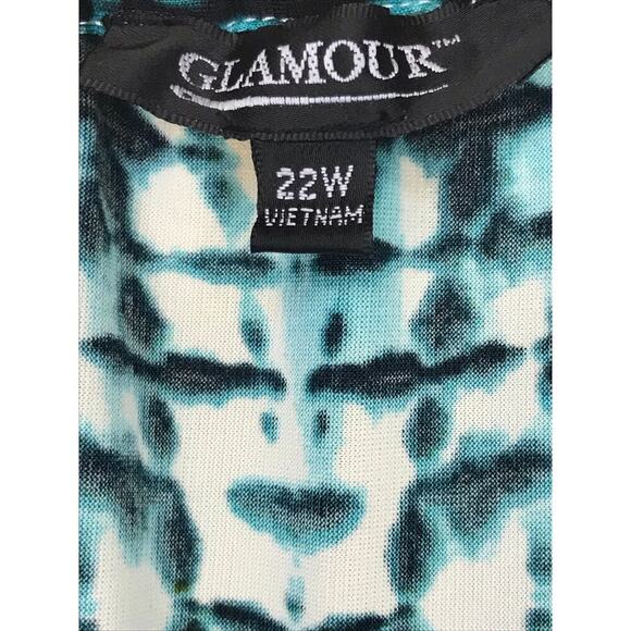 Glamour Halter Maxi Dress Women's 22W Ombre Tie Dye NWOT Sleeveless Wrap Smocked - Picture 4 of 6